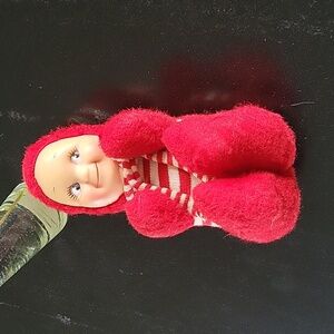 Vintage Knickerbocker Toy Co. Plush, rubber face Cameo Kewpie Doll